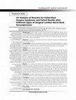 Research paper thumbnail of An Analysis of Reasons for Failed Back Surgery Syndrome and Partial Results after Different Types of Surgical Lumbar Nerve Root Decompression