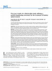 Research paper thumbnail of Five-year results of a clinical pilot study utilizing a pedicle-lengthening osteotomy for the treatment of lumbar spinal stenosis