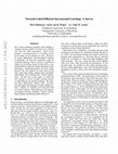 Research paper thumbnail of Towards Label-Efficient Incremental Learning: A Survey