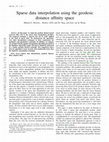 Research paper thumbnail of Sparse Data Interpolation Using the Geodesic Distance Affinity Space