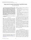 Research paper thumbnail of Improvement of an apple sorting machine using PSNR criterion