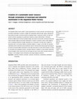 Research paper thumbnail of Creation of a sustainable water resource through reclamation of municipal and industrial wastewater in the Gippsland Water Factory
