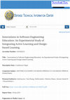 Research paper thumbnail of Innovations in Software Engineering Education: An Experimental Study of Integrating Active Learning and Design-based Learning
