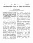 Research paper thumbnail of Comparison of small-scale parameters at 60 GHz for underground mining and indoor environments