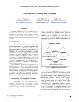 Research paper thumbnail of Restructuring E-Learning With Ontologies