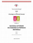Research paper thumbnail of NAVODILA AVTORJEM IN STANDARDI ZA PRIPRAVO MATERIALA