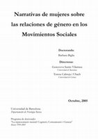 Narrativas de mujeres sobre las relaciones de género en los ...