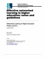 (PDF) Effective networked learning in higher education: notes and ...