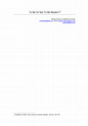 Research paper thumbnail of To be or not to be modern?