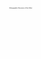(PDF) ETHNOGRAPHIC DISCOURSE OF THE OTHER (CHAPTER ...