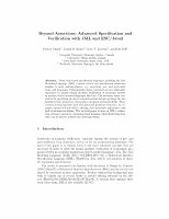 Research paper thumbnail of Beyond Assertions: Advanced Specification and Verification With JML and ESC/Java2