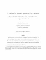 Research paper thumbnail of A Framework for Structured Distributed Object Computing1
