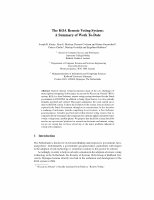 Research paper thumbnail of The KOA Remote Voting System: A Summary of Work to Date