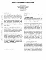 Research paper thumbnail of Semantic Component Composition