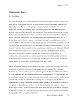 PDF) Mythopoeia Today