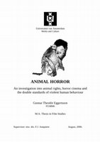 (PDF) Animal Horror: An investigation into animal rights, horror ...