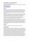 Research paper thumbnail of Social Gaming – Just Click and Reward?
