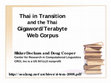 Research paper thumbnail of Thai in Transition and the Thai Gigaword/Terabyte  Web Corpus