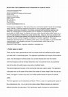 Research paper thumbnail of Rejecting The Communicative Paradigm of Public Space