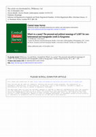 Research paper thumbnail of What's in a name? The personal and political meanings of 'LGBT' for non-heterosexual and transgender youth in Kyrgyzstan
