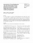 Research paper thumbnail of Learning from Young Adolescents: The Use of Structured Teacher Education Coursework to Help Beginning Teachers Investigate Middle School Students' Intellectual …