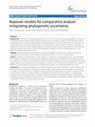Research paper thumbnail of Bayesian models for comparative analysis integrating phylogenetic uncertainty