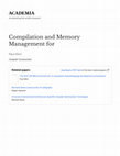 PDF) Compilation and Memory Management for