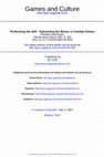 Research paper thumbnail of Performing the Self: Subverting the Binary in Combat Games
