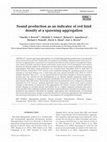 Research paper thumbnail of Sound production as an indicator of red hind density at a spawning aggregation
