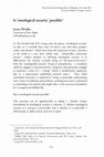 Research paper thumbnail of Is 'Ontological Security' Possible? R.D. Laing's use of Phenomenology.