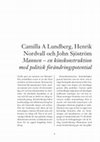 Research paper thumbnail of Mannen – en könskonstruktion med politisk förändringspotential