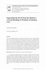 Research paper thumbnail of Separating the Devil from the Diabolos: A Fresh Reading of Wisdom of Solomon 2:24, JSP 21.4 (2012)