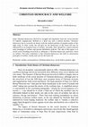 Research paper thumbnail of CHRISTIAN DEMOCRACY AND WELFARE