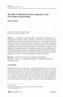 Research paper thumbnail of The Limits of Unification for Theory Appraisal: A Case of Economics and Psychology