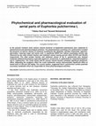 Research paper thumbnail of Phytochemical and pharmacological evaluation of  aerial parts of Euphorbia pulcherrima L
