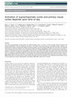 Research paper thumbnail of Activation of suprachiasmatic nuclei and primary visual cortex depends upon time of day
