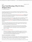 Research paper thumbnail of The Navy Yard Shooting: Why It's Not a Religion Story