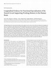 Research paper thumbnail of Longitudinal Evidence for Functional Specialization of the Neural Circuit Supporting Working Memory in the Human Brain
