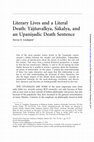 Research paper thumbnail of Literary Lives and a Literal Death: Yājñavalkya, Śākalya, and an Upaniṣadic Death Sentence