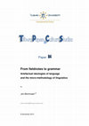 Research paper thumbnail of From fieldnotes to grammar: Artefactual ideologies of language and the micromethodology of linguistics (TPCS Draft 2013)