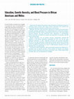 Research paper thumbnail of Education, Genetic Ancestry, and Blood Pressure in African Americans and Whites Few