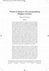 Research paper thumbnail of Women in Morocco: Re-conceptualizing Religious Activism