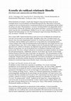 Research paper thumbnail of Ecosofie als radikaal relationele filosofie Een kwart eeuw samenwerken met Heinz Kimmerle