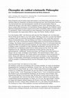Research paper thumbnail of Ökosophie als radikal relationelle Philosophie