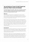 Research paper thumbnail of An introduction to restorative justice practices in Taiwan