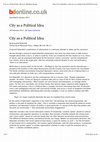 Research paper thumbnail of City as a Political Idea