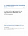 Research paper thumbnail of "Tiki Kitsch, American Appropriation, and the Disappearance of the Pacific Islander Body" essay  (Published by LUX Journal, Claremont University, 2013)