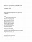 Research paper thumbnail of Optimization of phototrophic hydrogen production by Rhodopseudomonas palustris PBUM001 via statistical experimental design