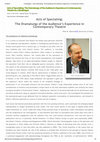 Research paper thumbnail of Acts of Spectating:  The Dramaturgy of the Audience’s Experience in Contemporary Theatre 
