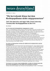 Research paper thumbnail of "Die herrschende Klasse hat dem Rechtspopulismus nichts entgegenzusetzen" ["The Ruling Classes Have Little With Which to Counter Right-Wing Populism"]